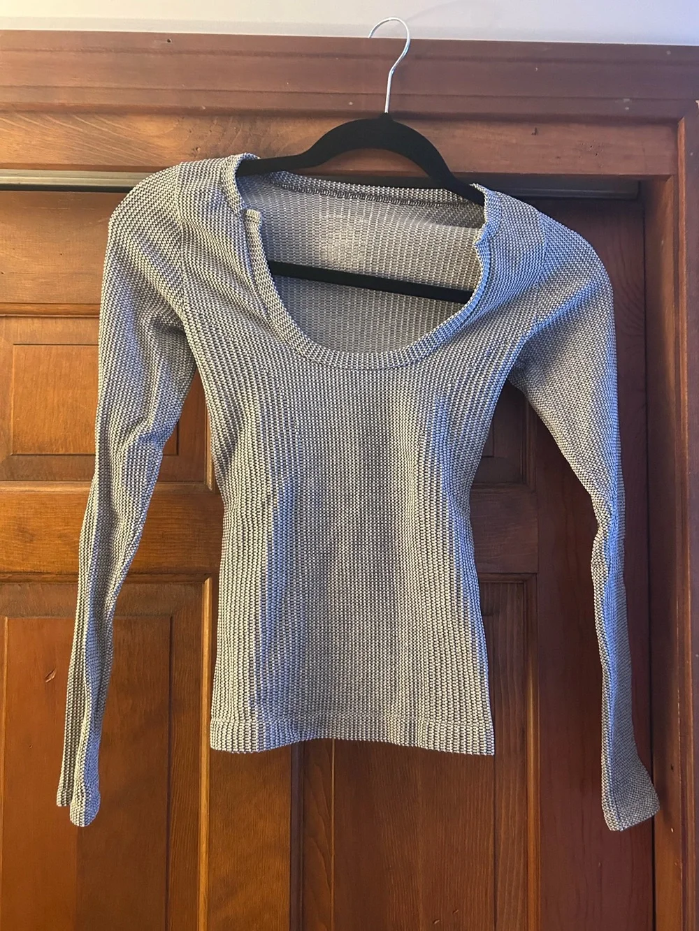 Free People Clean Slate Seamless Gray Long Sleeve